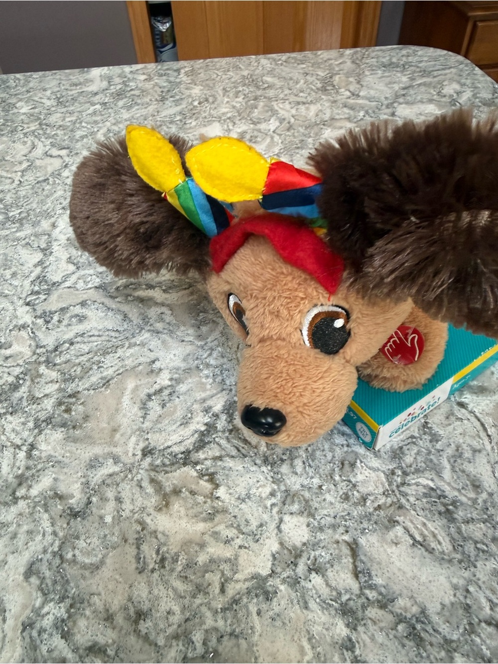 Light-Up Animated Plush Birthday Dog - Brown Lighted Plush